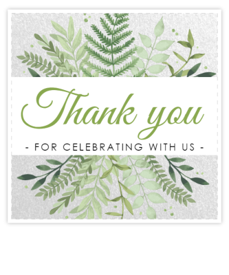 Custom Thank you logo stickers