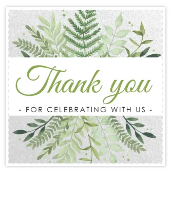 Custom Thank you logo stickers
