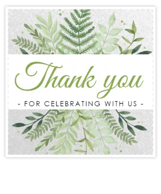Custom Thank you logo stickers