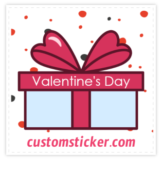 Valentine's Day logo stickers