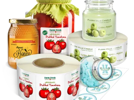 Drinks and Food Die Cut Labels