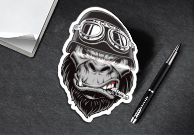 Uncoated die cut Sticker