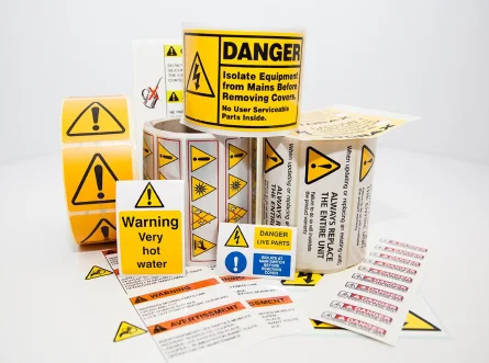 Gestanzte Etiketten für Industrieprodukte