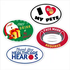 Oval Stickers templates