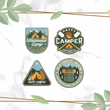 Happy Camper Logo Stickers