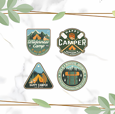 Happy Camper Logo Aufkleber