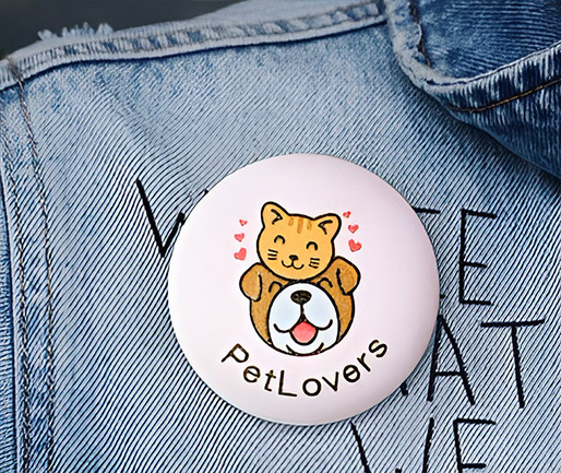 Personalisierte Tierliebhaber Buttons