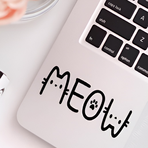 Meow Personalisierte Laptop-Aufkleber