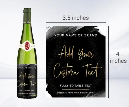 Alsace Wine Bottles with label