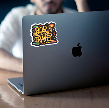 Born to Travel Laptop Stickers