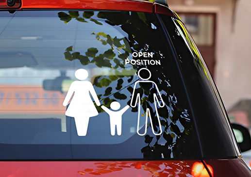 Car Window Transfer Stickers