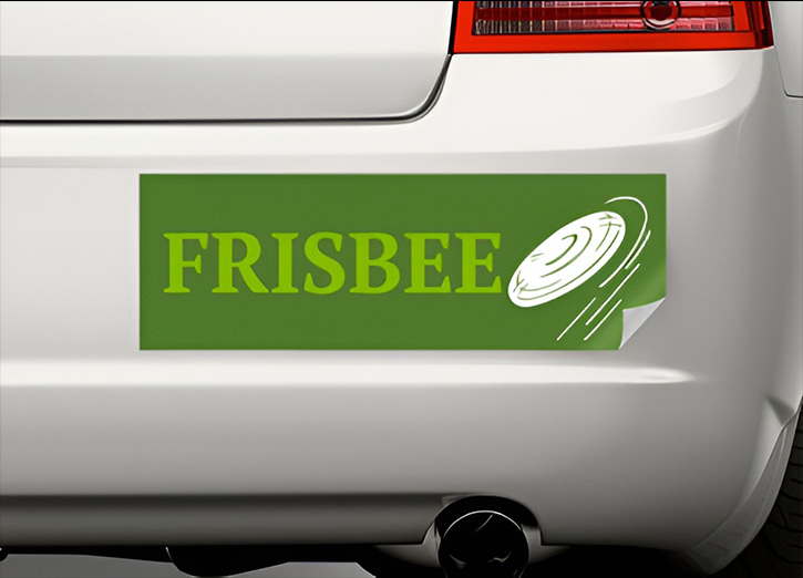 Frisbee Custom Bumper Stickers