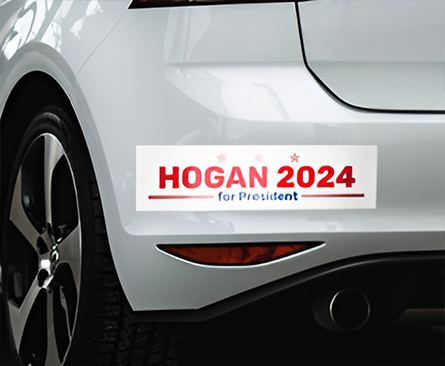 Hogan 2024 Weiße Vinyl-Aufkleber