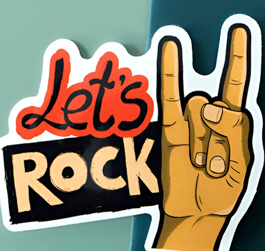 Let Us Rock Band Stickers