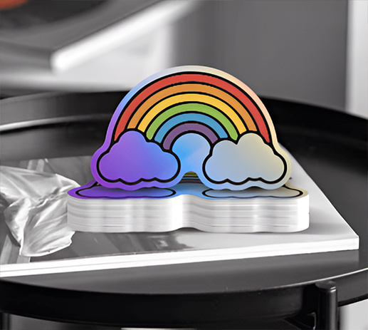 Rainbow Cloud Holographic Sticker