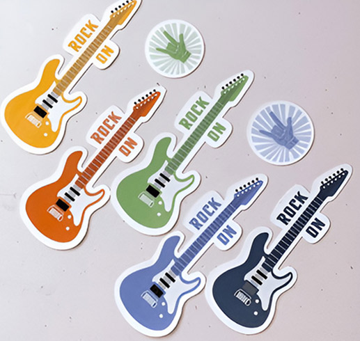 Rock On Band Stickers