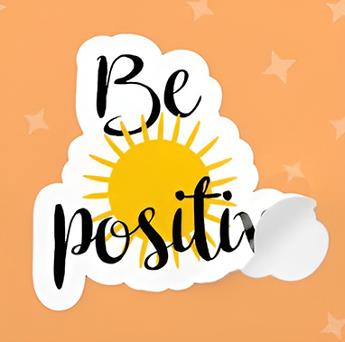 Be Positive kiss cut stickers