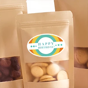 oval stickeron package