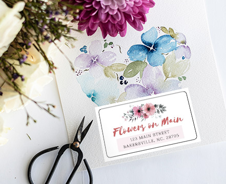 Flower Custom Mailing Labels