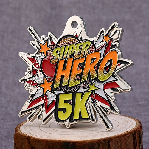 Custom 5K Super Hero Award Medals