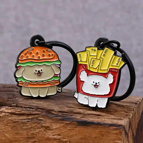 Chips & Hamburger Couples keychains