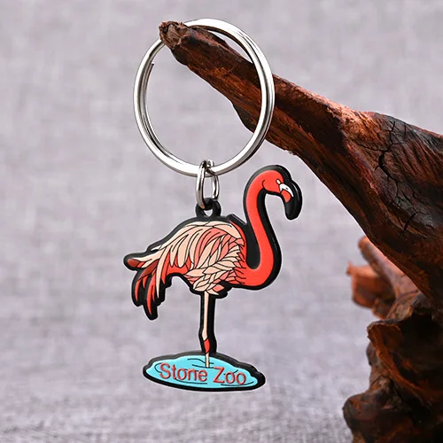 Flamingo Custom Metal Keychains