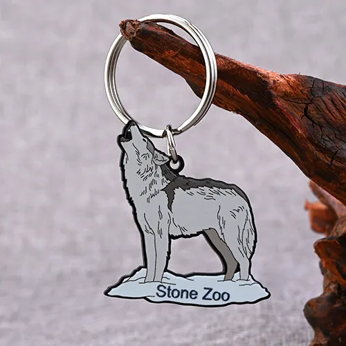 Wolf Custom Picture Keychain