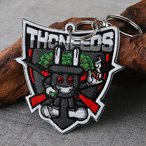 Custom Cartoon Character Embroidered Keychains