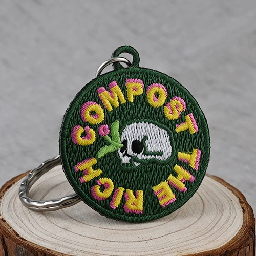 Eco-Friendly Embroidered Keychains Custom 