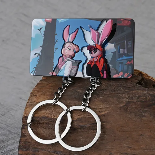 Magnetic Rabbit Custom Couple Acrylic Keychains