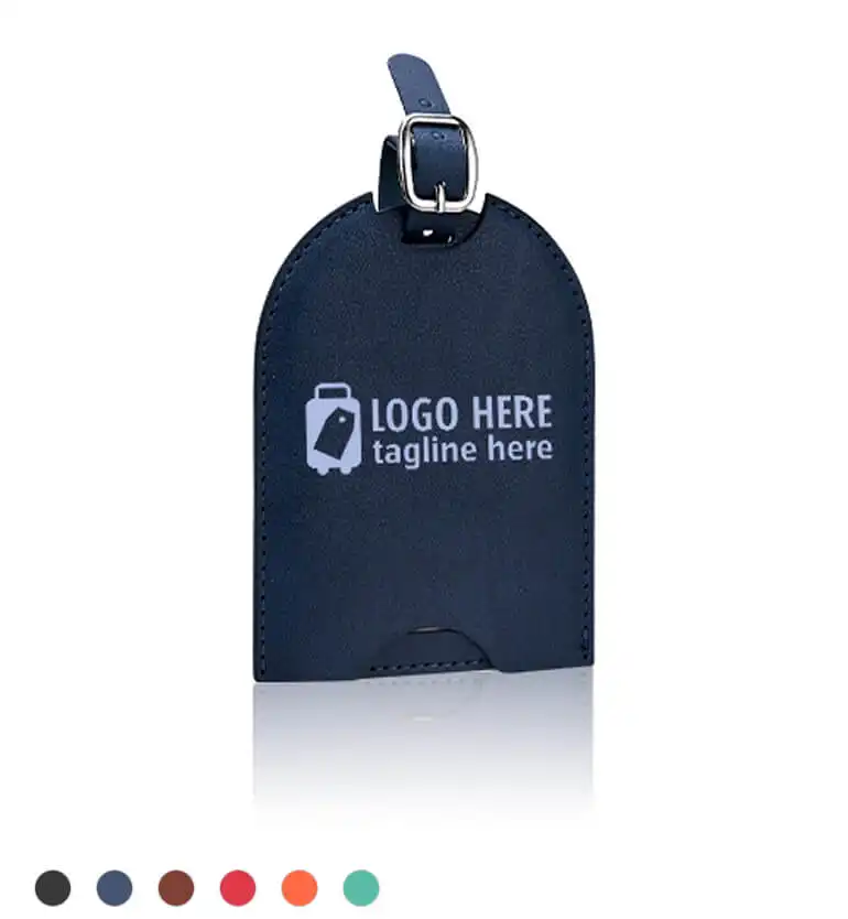 Push-Pull Leather Luggage Tags