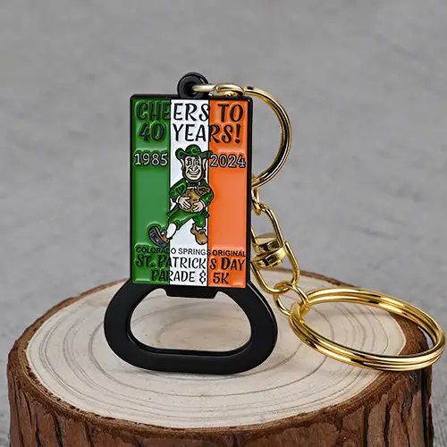 Custom Bottle Opener Keychains with Soft Enamel