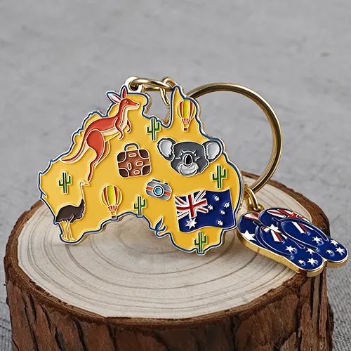 Customized Australia Map key chains