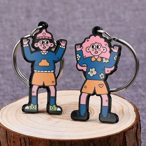 Hands Up Custom Couple Metal Keychains