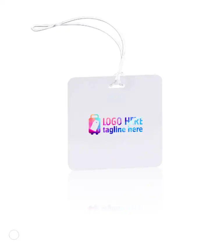 Full Color Square Plastic Luggage Tags With Strap