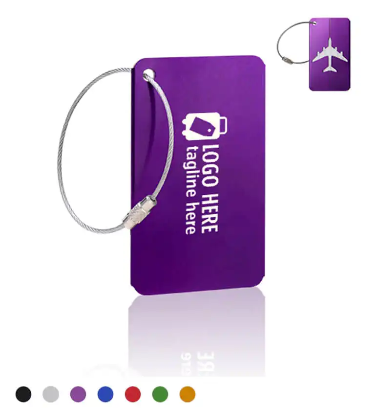 Luggage Tags Card Holders with Stainless Steel Loops