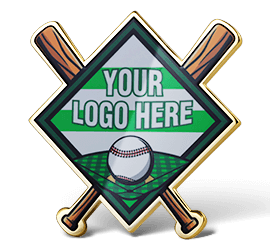 Crossed Bats Trading Pin