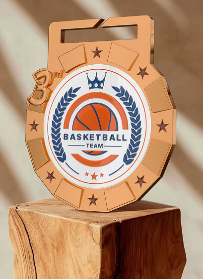 Basketball League Third Place Medal