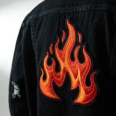 Embroidered patches for jackets