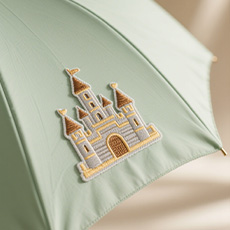 Embroidered patches for umbrellas