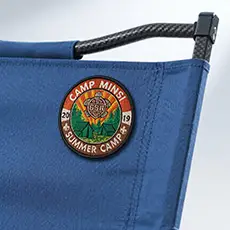 Embroidered patches for camping chairs