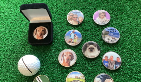 Personalized Golf Ball Markers Photo