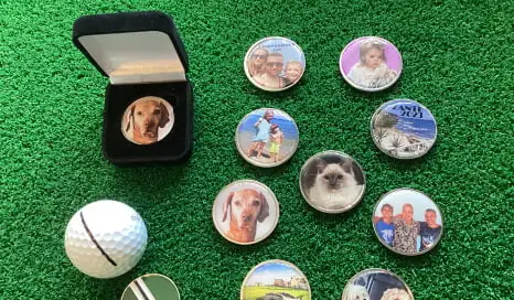 Personalised Golf Ball Markers with Photo Personalised Golf Ball Markers with Photo