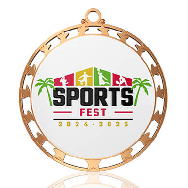 Custom Star Cut-out Medal