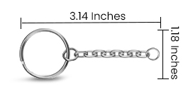 Split Ring with Long Chain of keychains