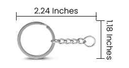 Split Ring with Short Chain of custom PVC keychains Split Ring with Short Chain of custom PVC keychains