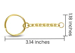 Gold Split Ring with Long Chain