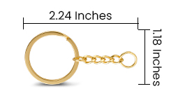 Split Ring with Short Chain of custom PVC keychains