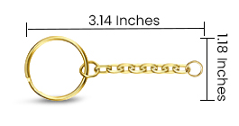 Split Ring with Long Chain of keychains