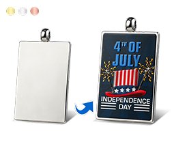 Square Shape Metal Keychains